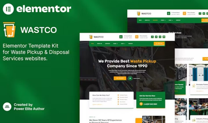 Wastco – waste pickup & disposal services template kit