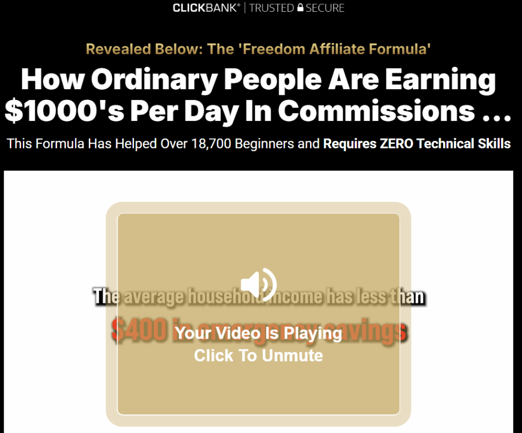 Freedom affiliate formula course