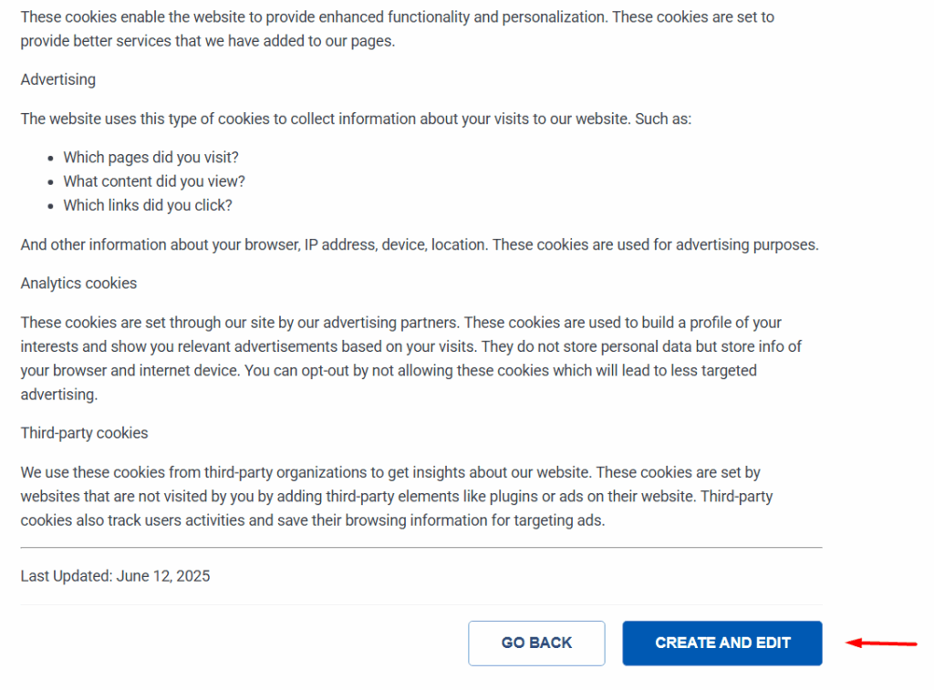 Cookie Policy Preview Cookie policy preview