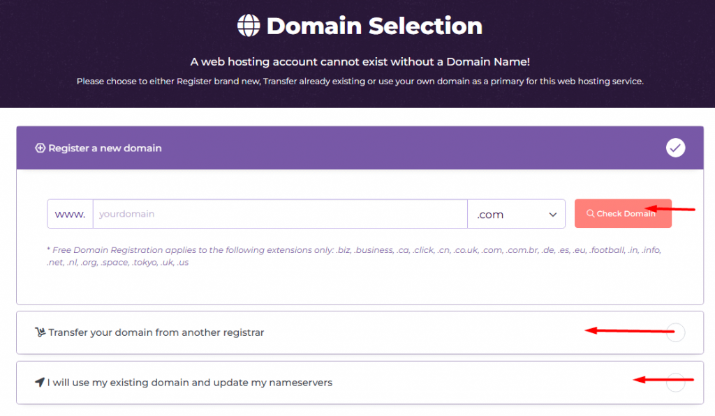 Ha domain selection