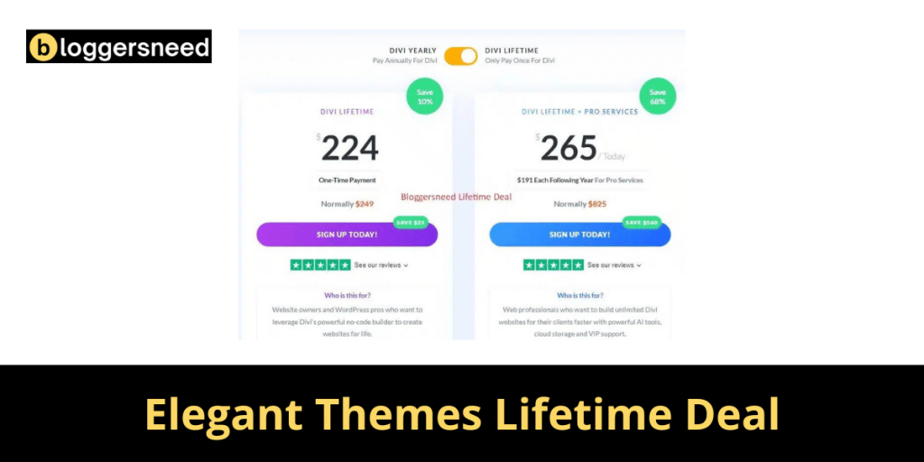 Elegant themes lifetime deal