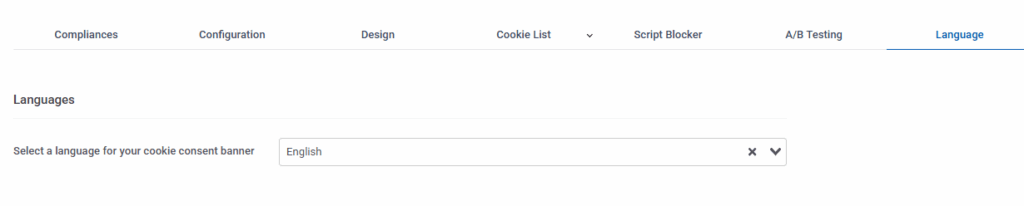 Language Setting Language setting