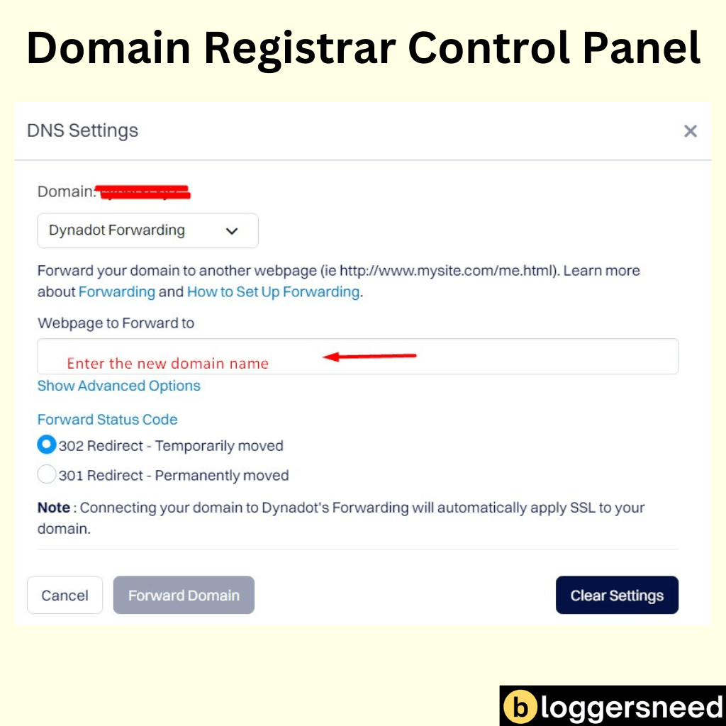 Domain Registrar Domain Forwarding