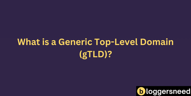 Generic Top Level Domain