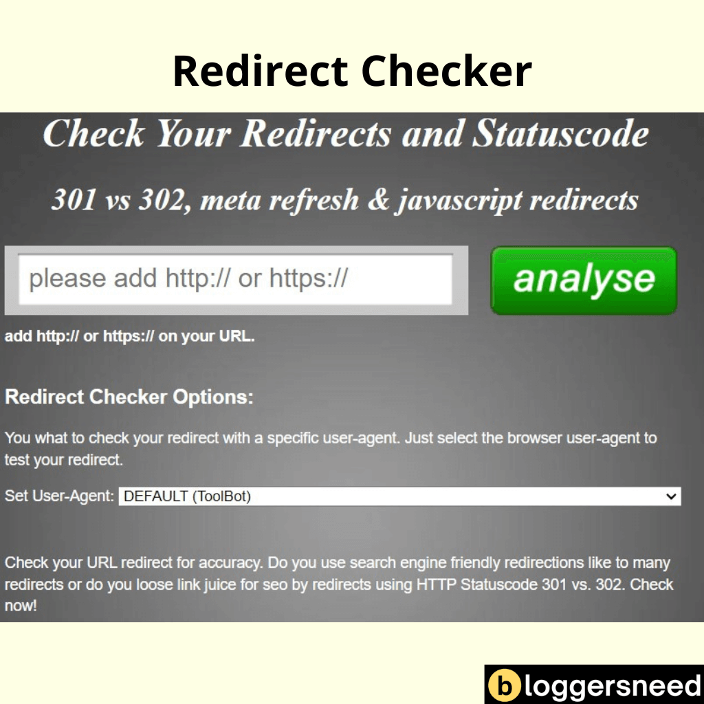 Redirect check