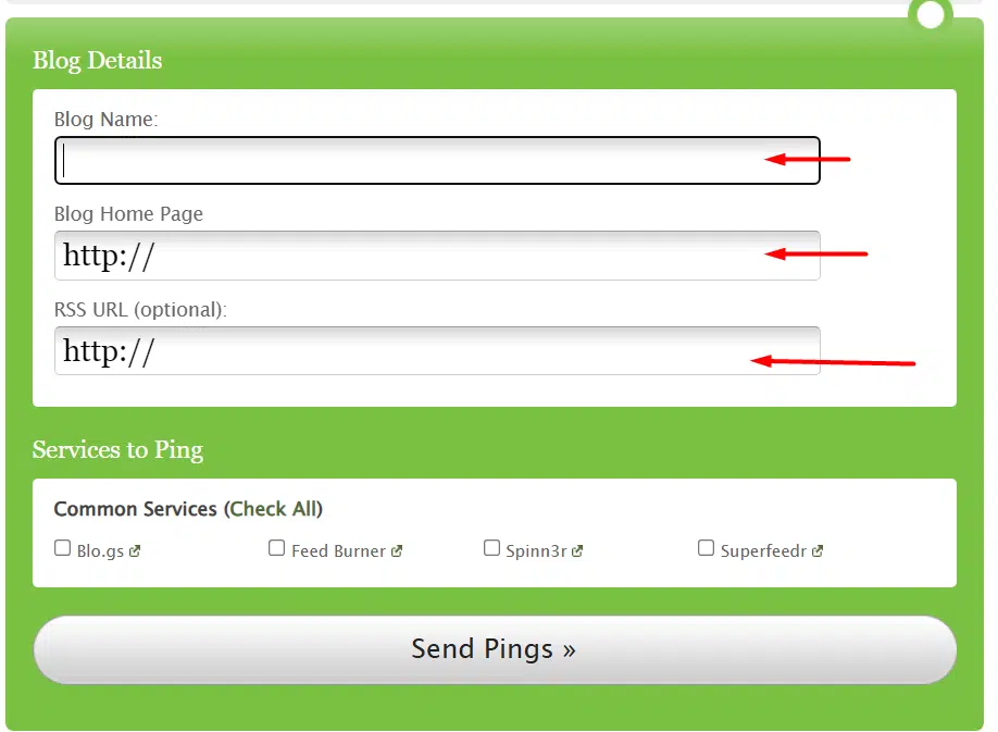 Pinging service