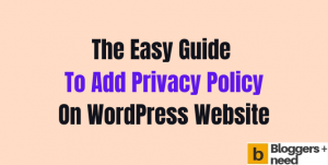 Add privacy policy to wordpress website