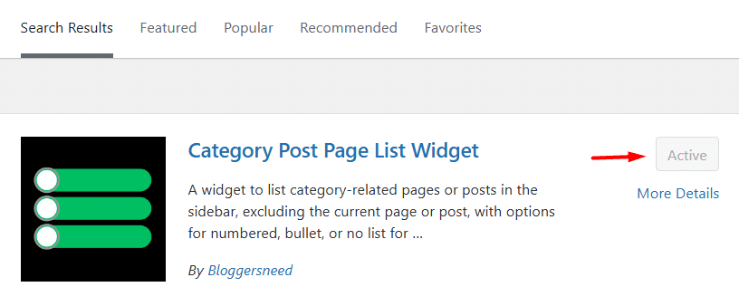 Category list widget plugin wp