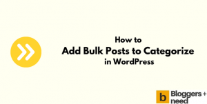 How to add bulk posts to categorize in wordpress