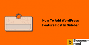 How to add wordpress feature post in sidebar