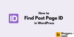 How to find post page id in wordpress