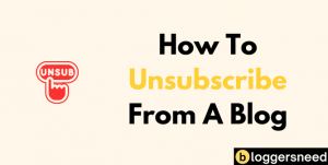 How to unsubscribe from a blog