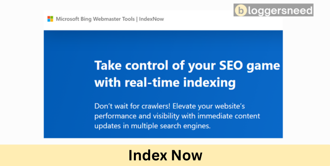 Index now website tool