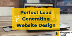 Lead generating website design example