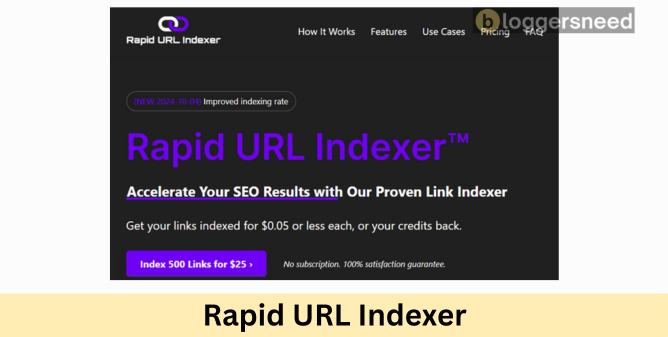 Rapid url indexer service