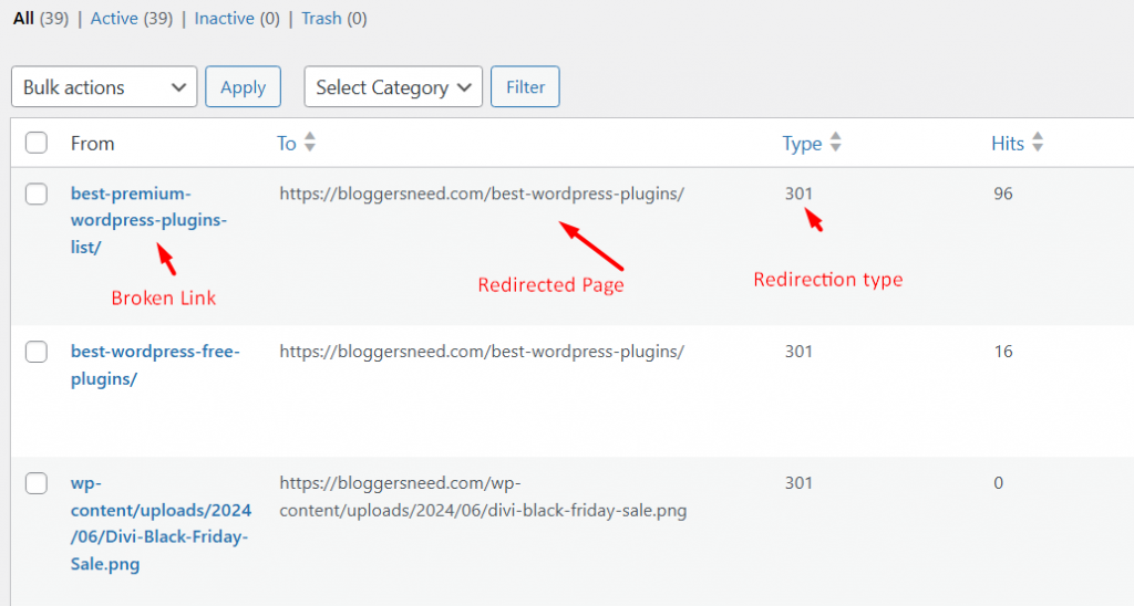 Redirection plugin working process