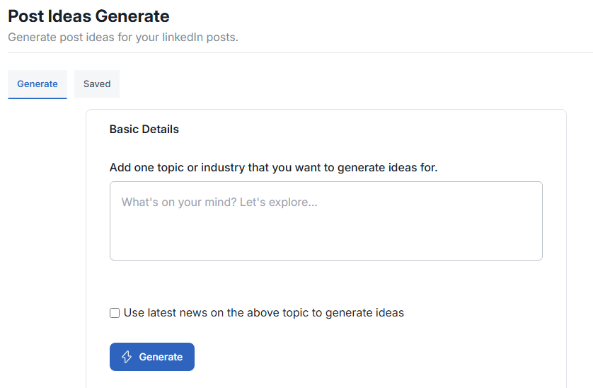 Apai ideas generator