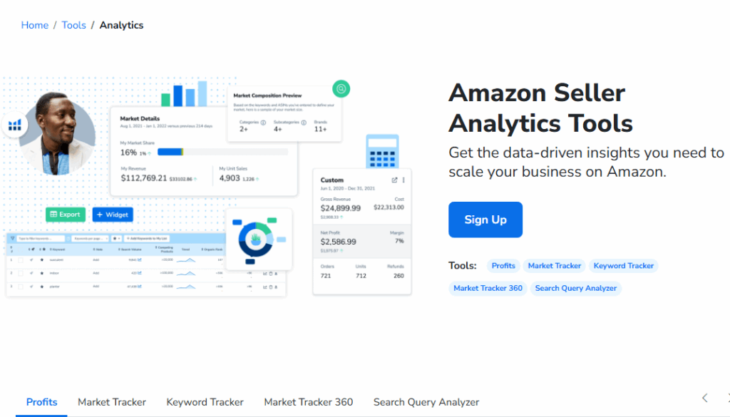 Helium 10 analytics tools