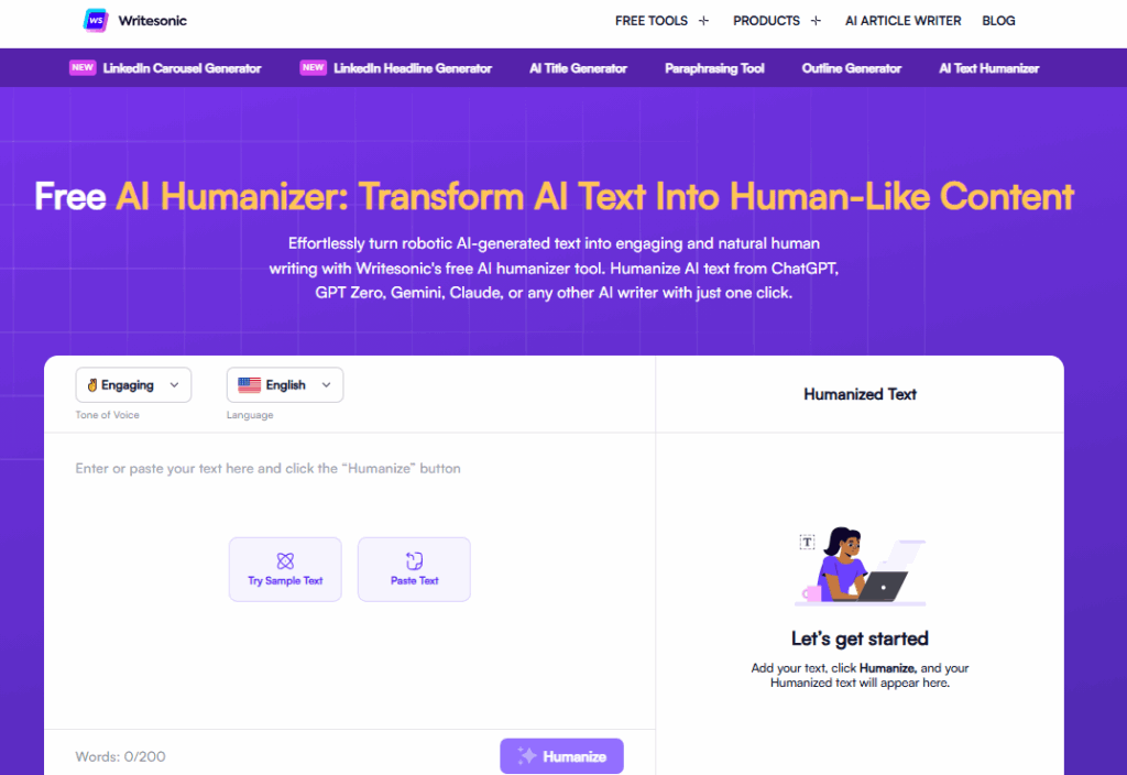 Writesonic ai humanizer