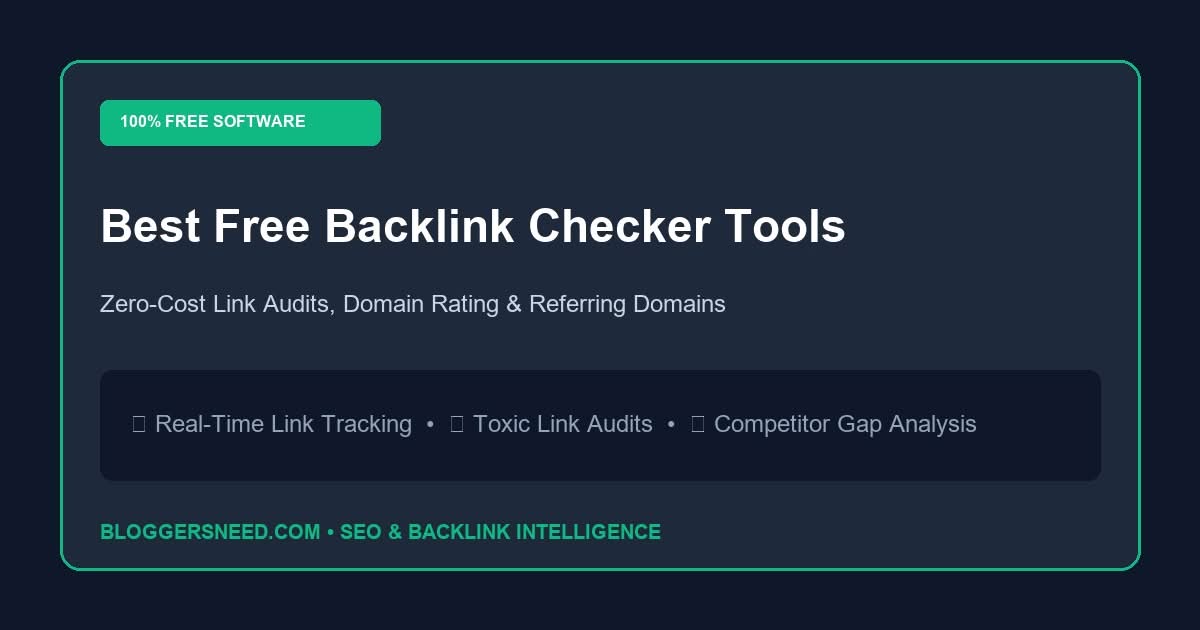 Best free backlink checker tools