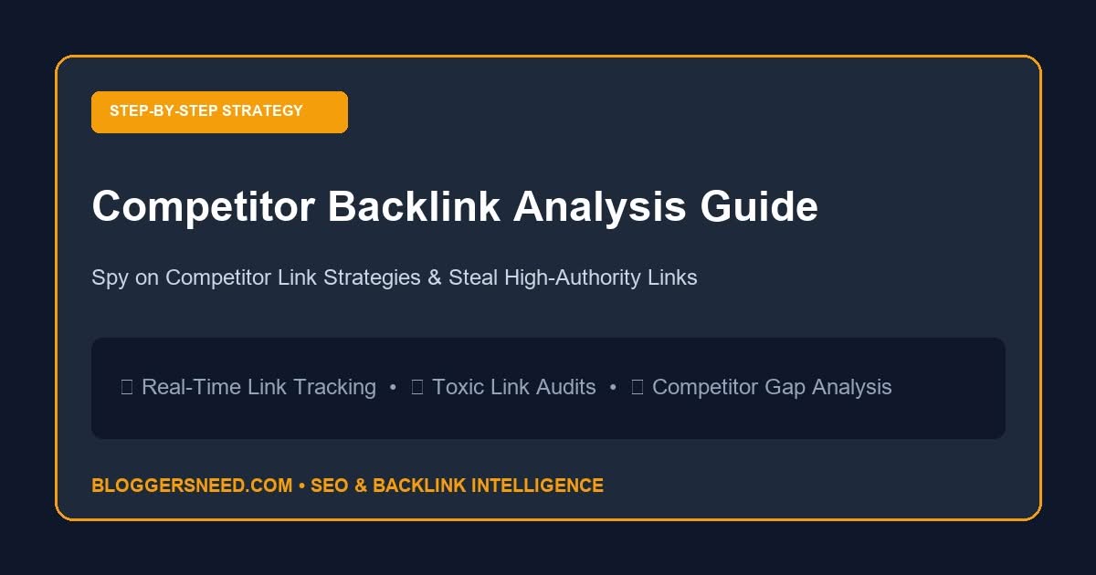 Competitor backlink analysis tools