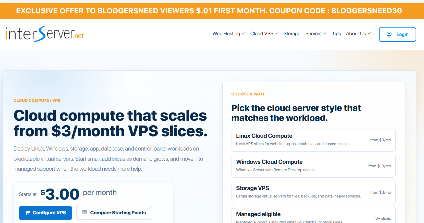Interserver Exclusive Bloggersneed Offer Banner Interserver coupon code bloggersneed30 exclusive offer banner