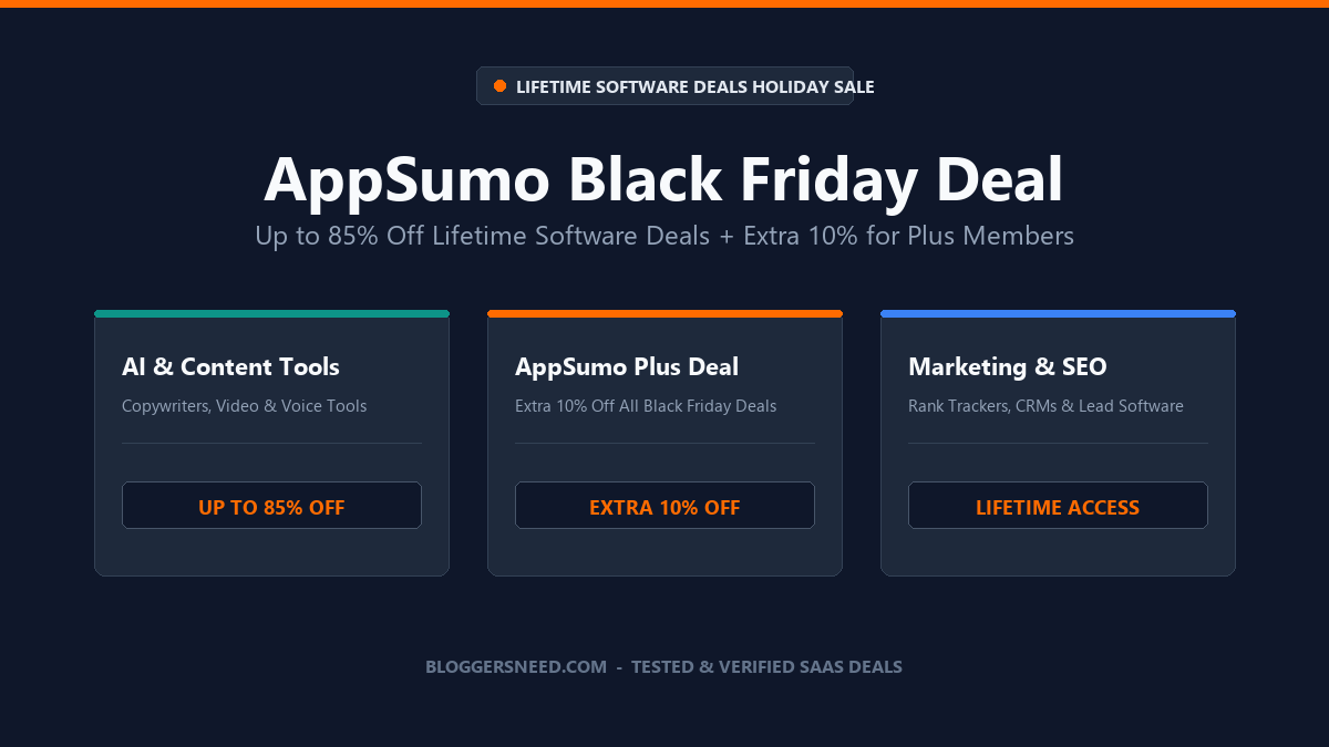 Appsumo Black Friday Deal Appsumo black friday deal and discount code