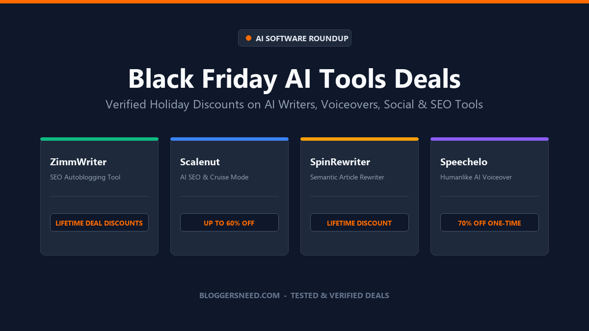 Black friday ai tools deals and software discounts