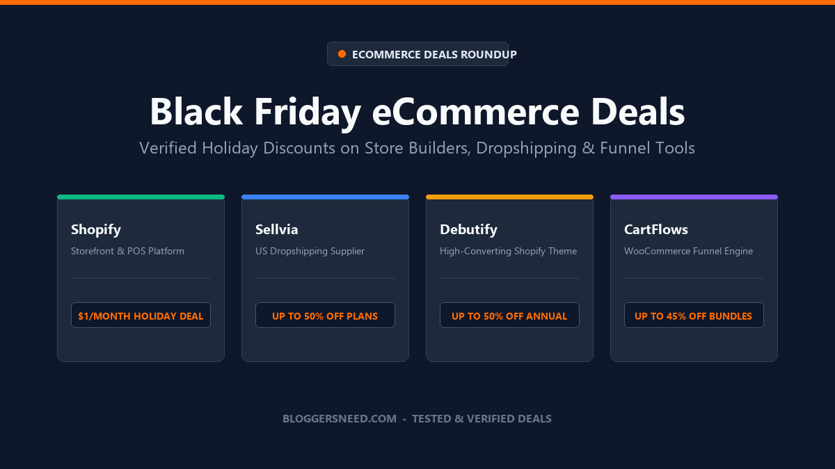 Black friday ecommerce deals and software discounts