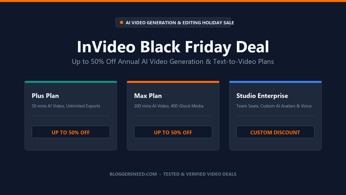 Invideo Black Friday Deal Invideo black friday deal and discount code