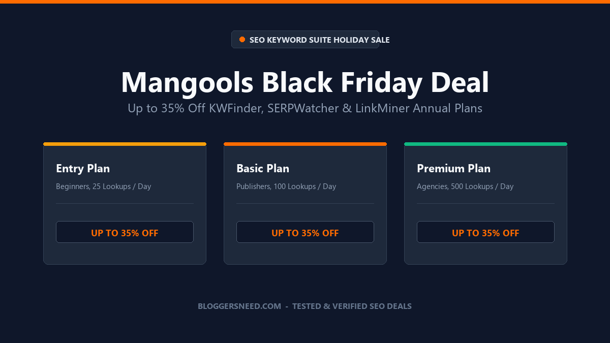 Mangools black friday deal and discount code
