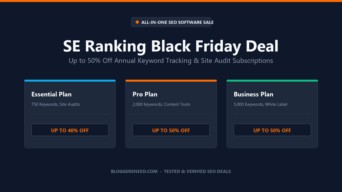 Se ranking black friday deal and discount code
