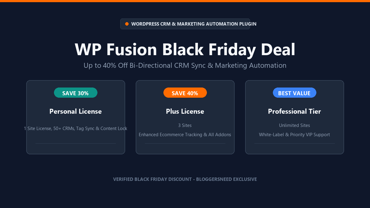 Wp Fusion Black Friday Deal Wp fusion black friday deal and discount code