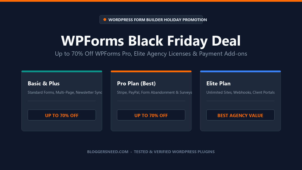 Wpforms Black Friday Deal Wpforms black friday deal and discount code